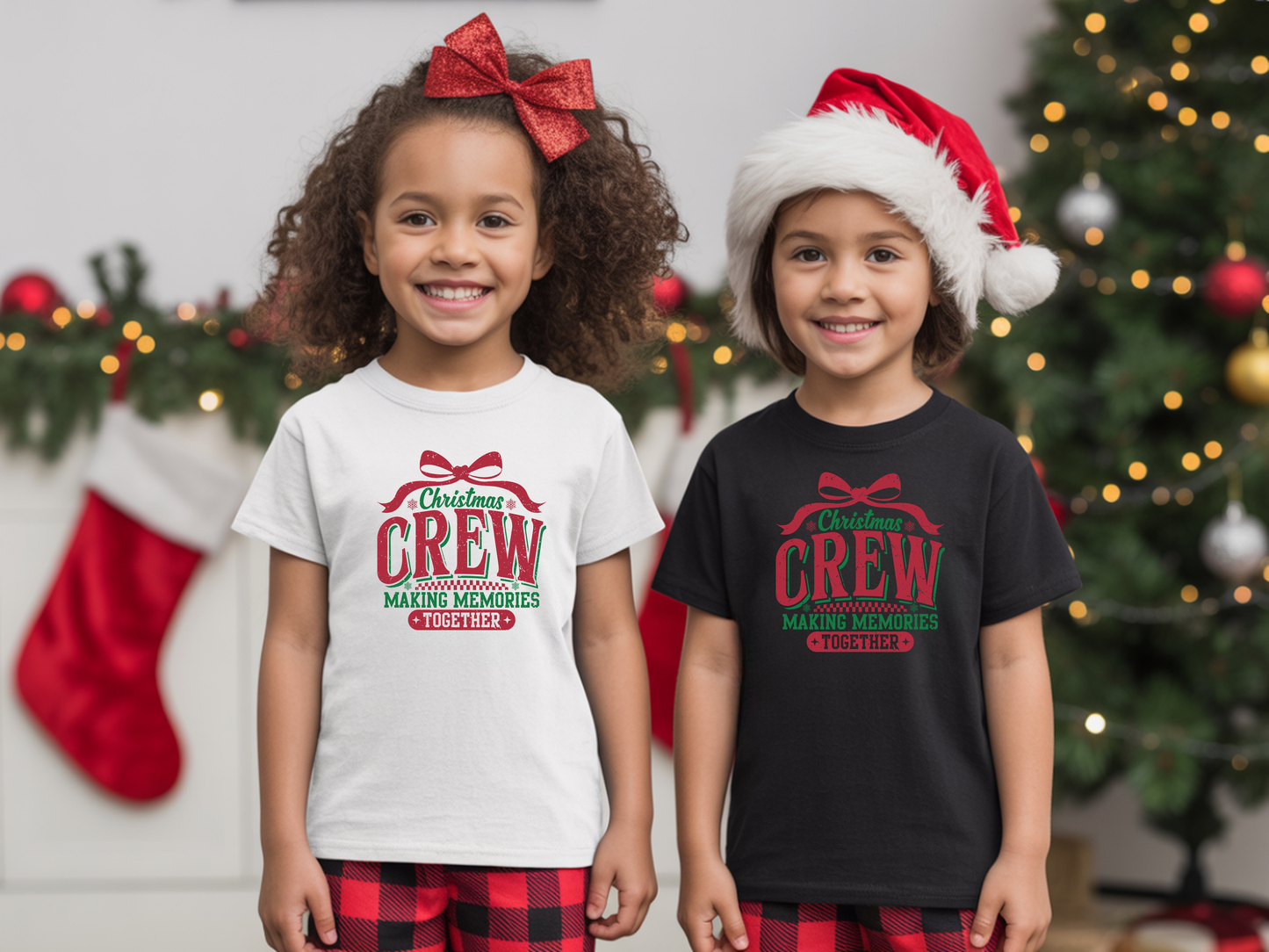 Kids Christmas Tee - Making Memories Together Crew Shirt