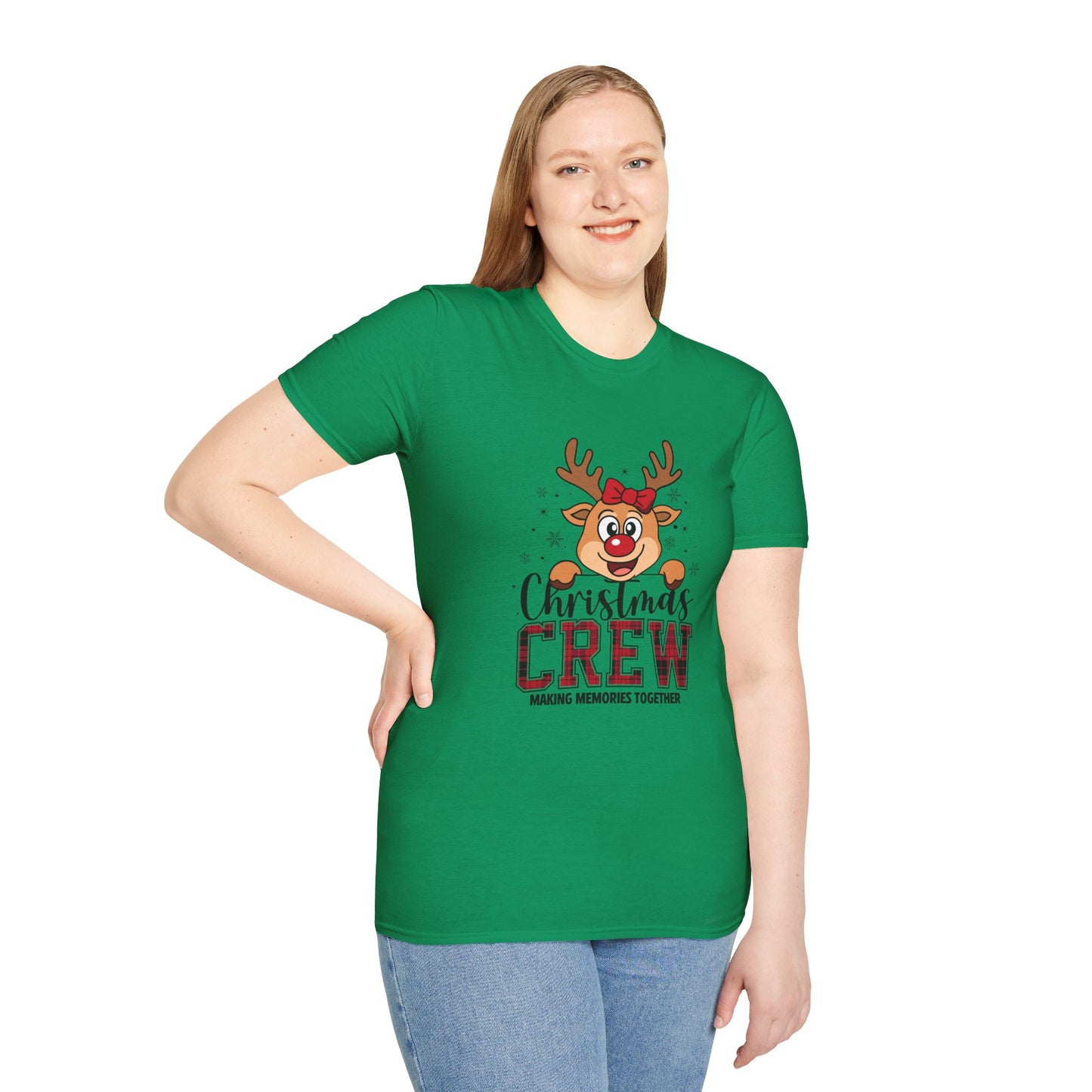 Christmas Crew T-Shirt — Cute Reindeer 'Making Memories Together' Holiday Tee