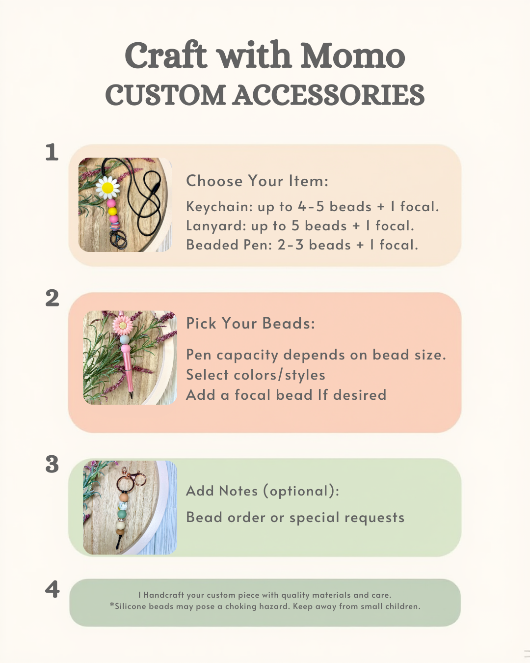 Custom Silicone Beaded Pen