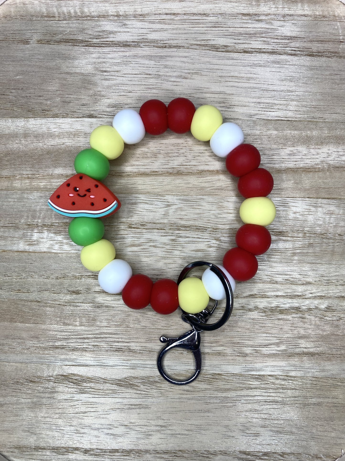 Watermelon Silicone Beaded Wristlet