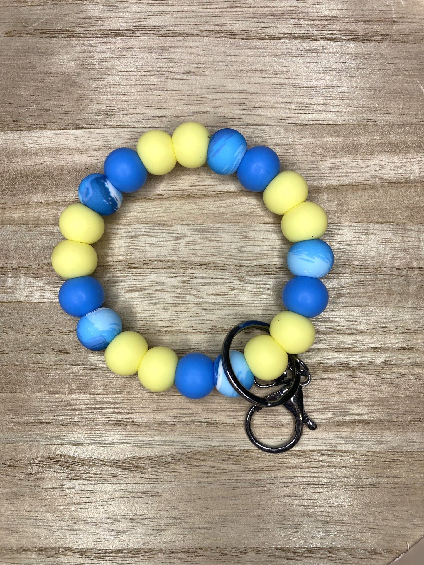 Summer Sky Silicone Beaded Wristlet