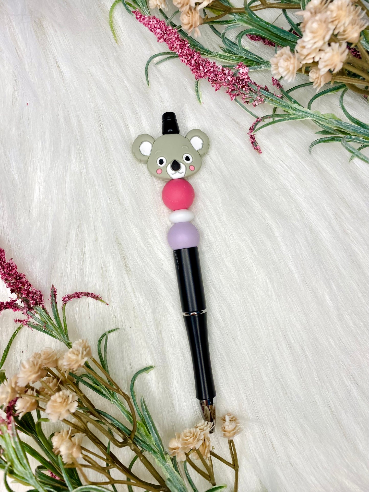 Sweet Koala Baby Silicone Beaded Pen