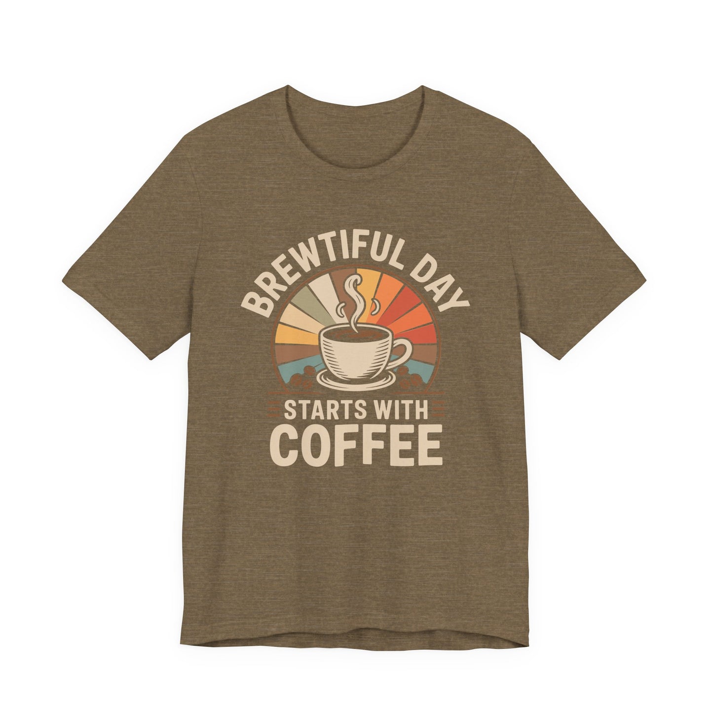 Brewtiful Day Starts With Coffee Retro Coffee T-Shirt