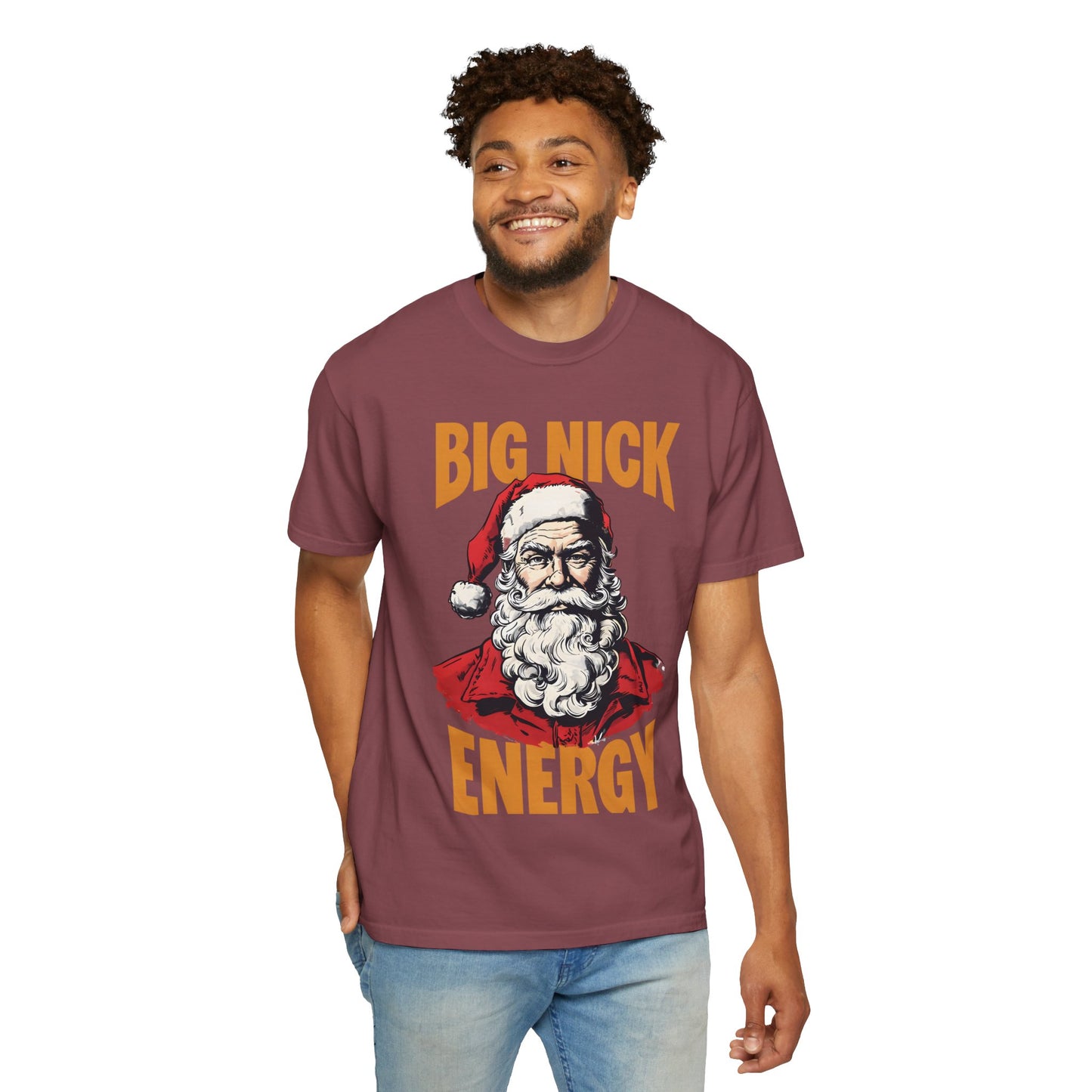 Big Nick Energy Christmas T-Shirt | Unisex Garment-Dyed Tee