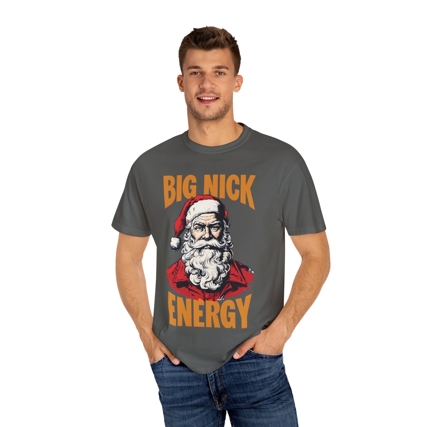 Big Nick Energy Christmas T-Shirt | Unisex Garment-Dyed Tee