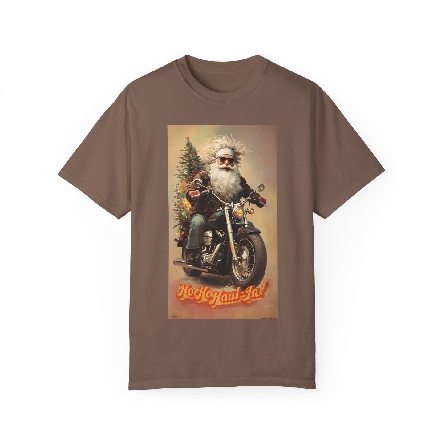 Motorcycle Santa Unisex T-Shirt | Holiday Gift for Bikers