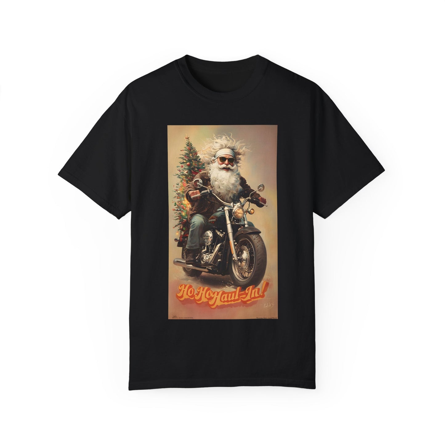Motorcycle Santa Unisex T-Shirt | Holiday Gift for Bikers