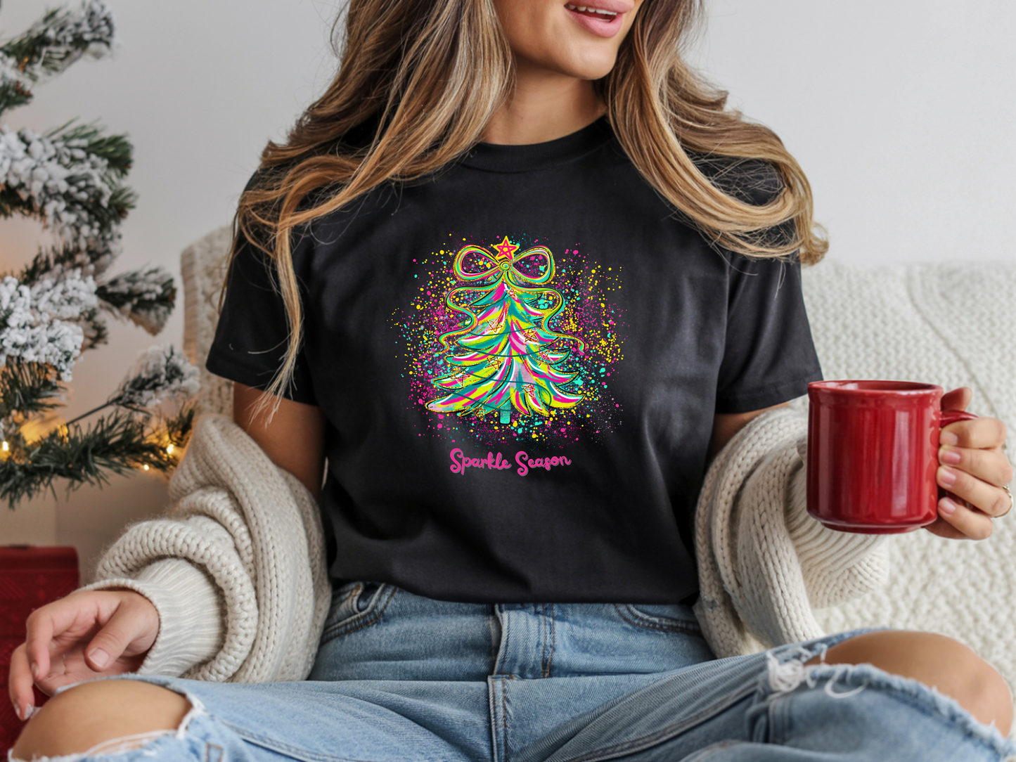 Christmas Coquette Tee - Holiday T-Shirt