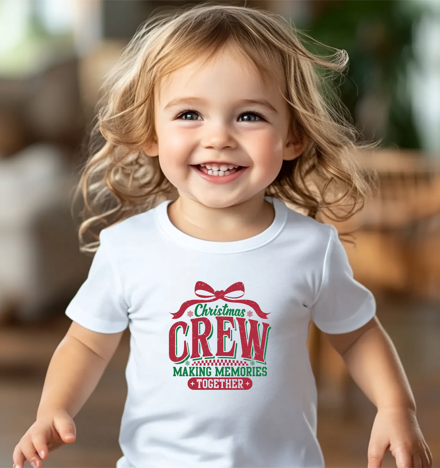 Infant Tee — "Christmas Crew Making Memories Together" Holiday Baby Shirt