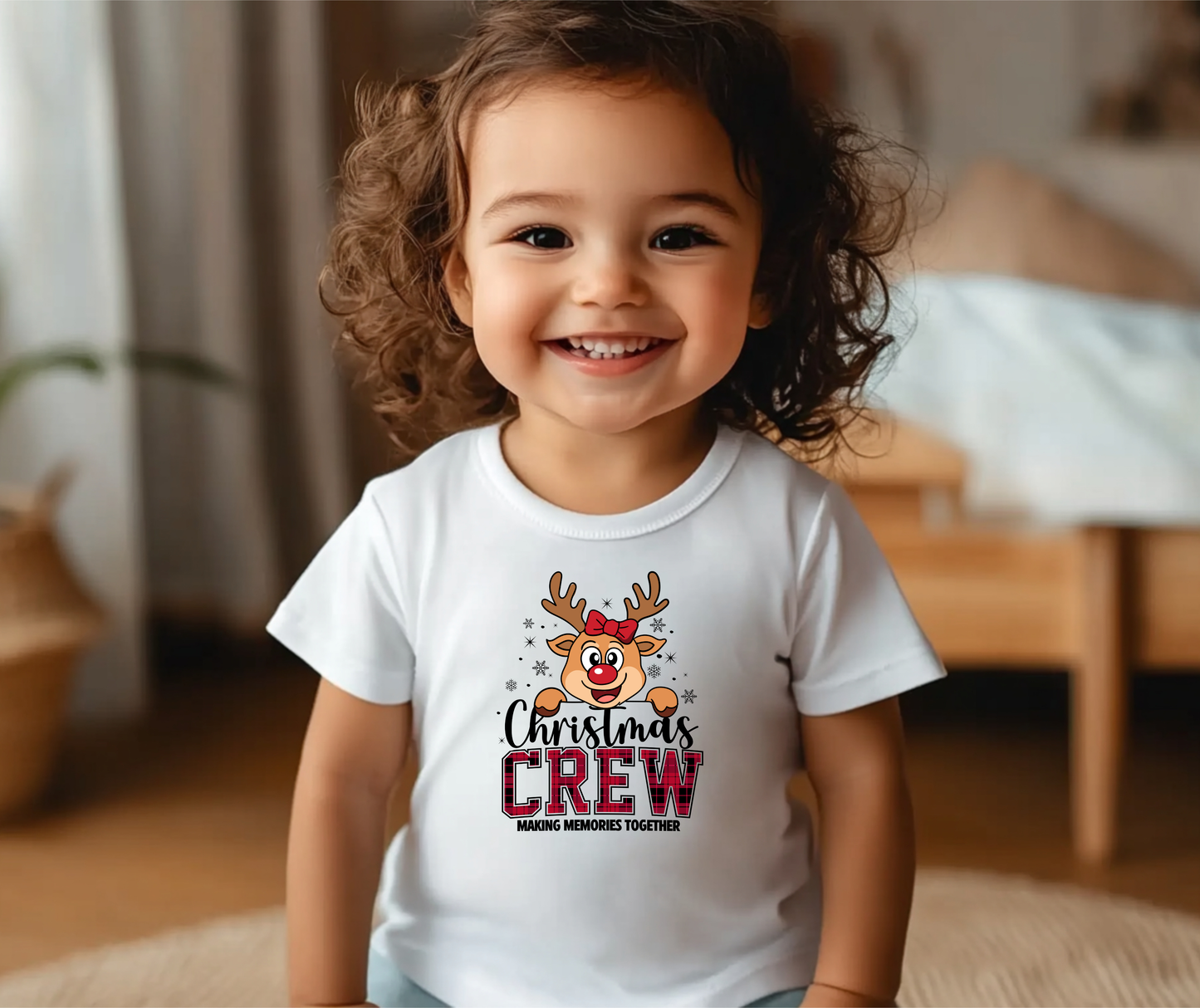 Infant Tee — Christmas Crew Reindeer Cute Baby Holiday Shirt