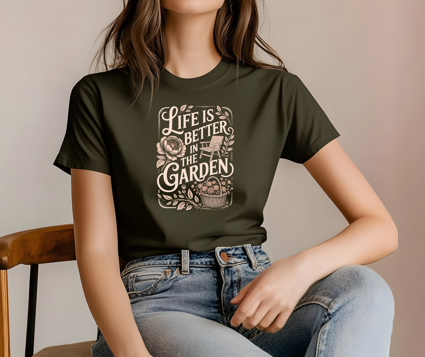 Garden Life T‑Shirt — "Life Is Better in the Garden" Floral Gardening Tee