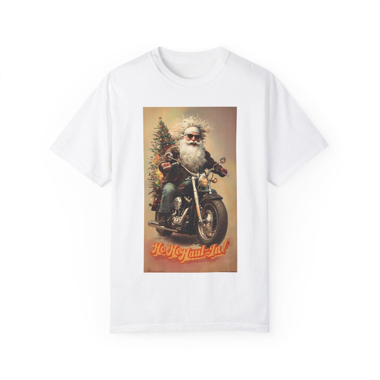Motorcycle Santa Unisex T-Shirt | Holiday Gift for Bikers