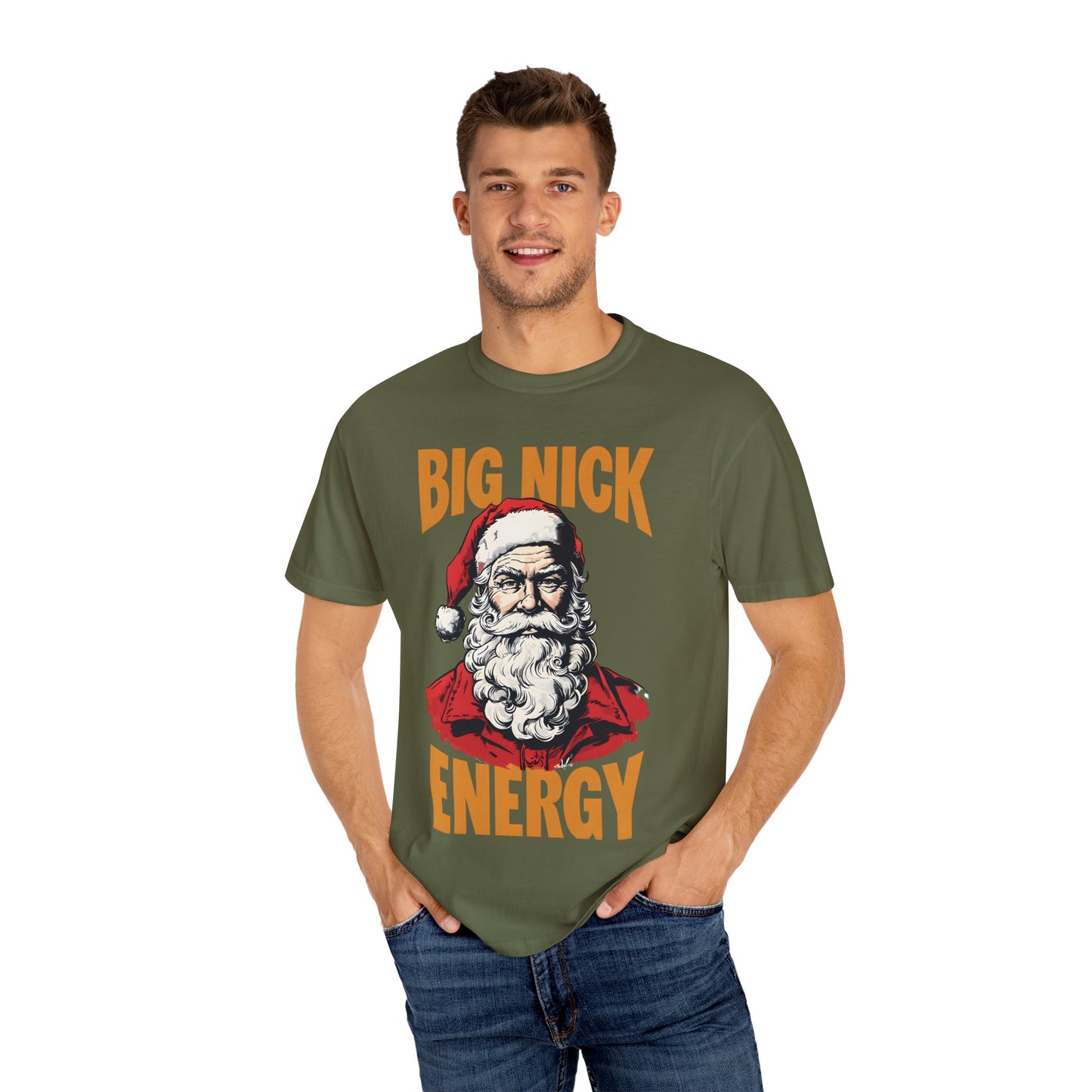 Big Nick Energy Christmas T-Shirt | Unisex Garment-Dyed Tee