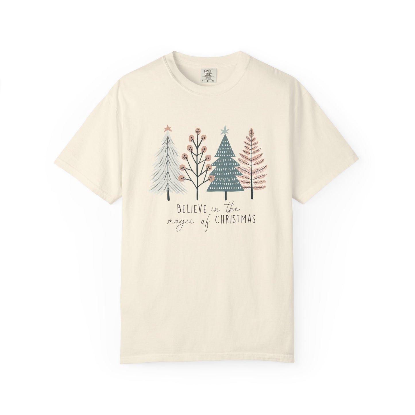 Christmas Boho Tree Tee - Unisex T-shirt 'Believe in the Magic of Christmas' Holiday Shirt