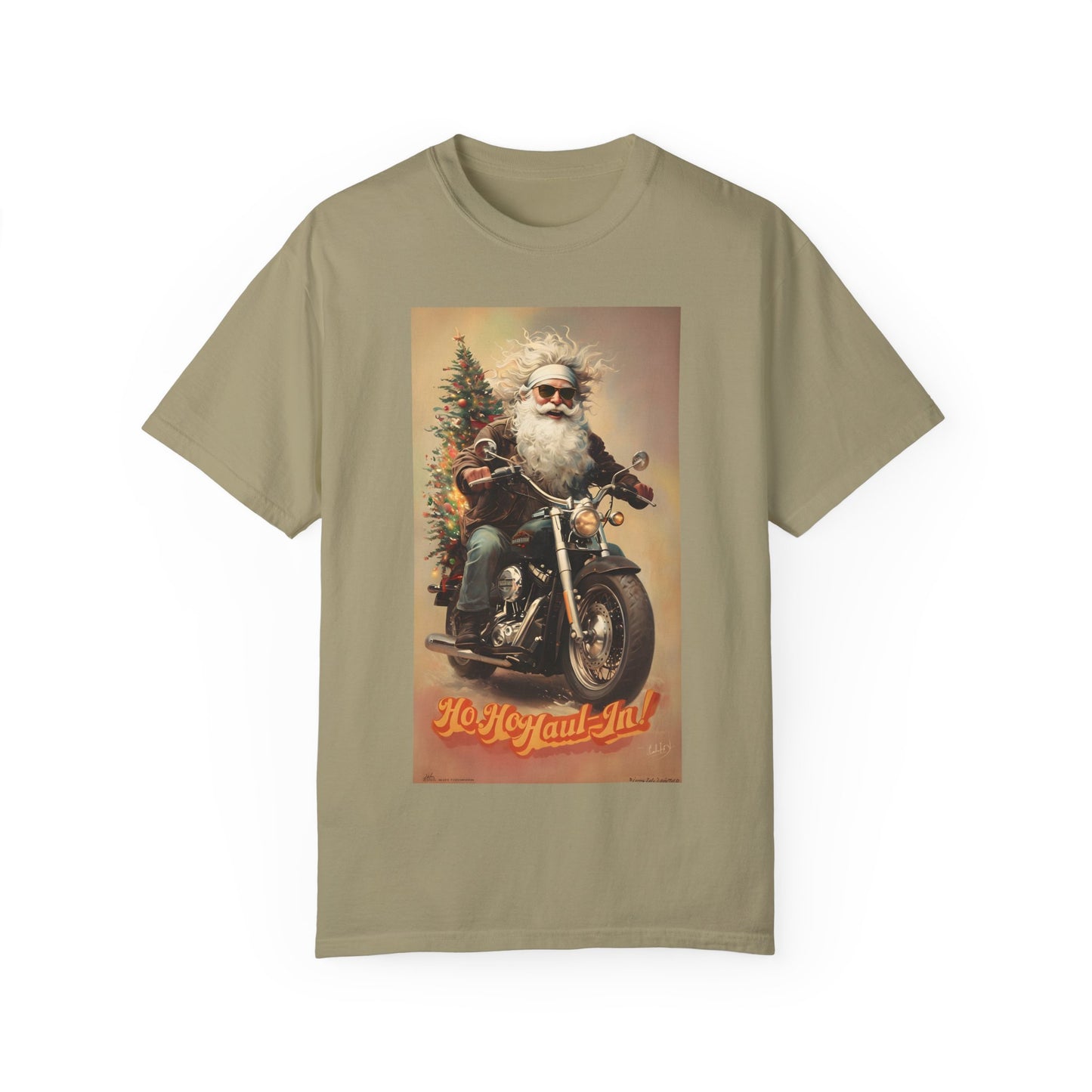 Motorcycle Santa Unisex T-Shirt | Holiday Gift for Bikers